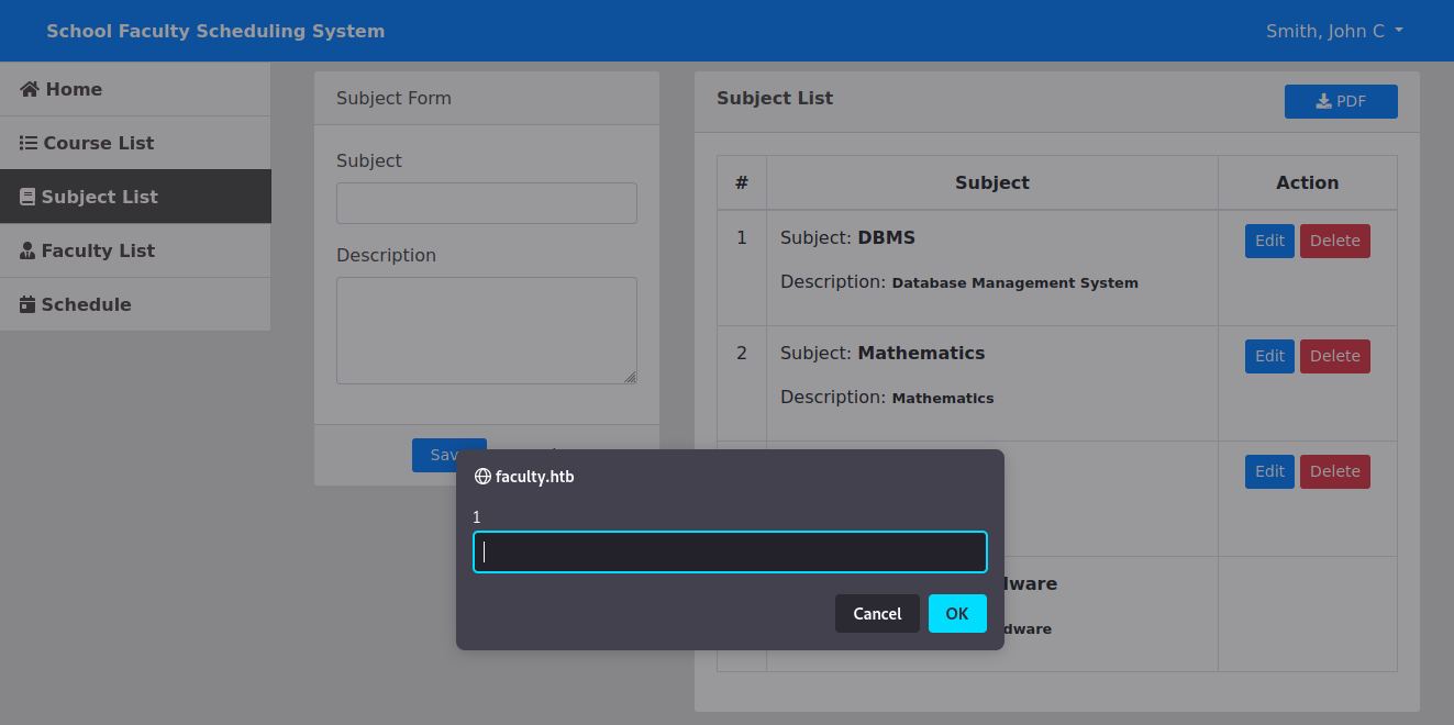 subject xss success