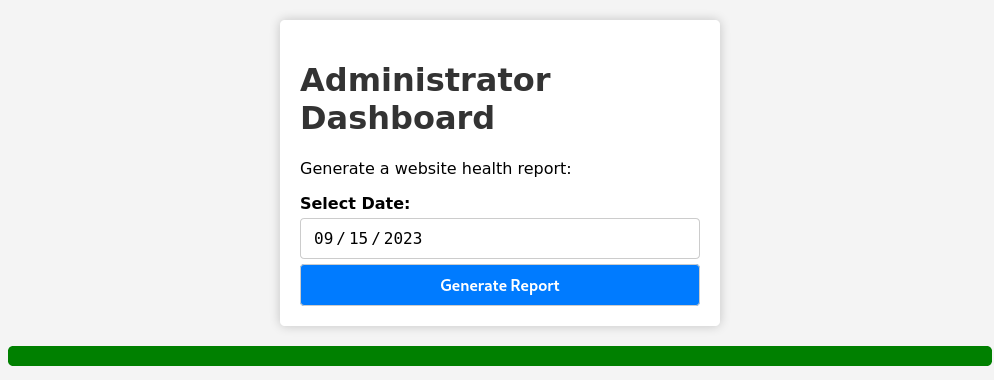 admin dashboard