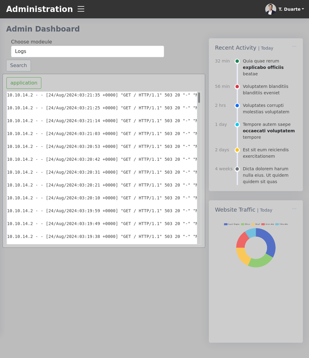 blazor admin dashboard