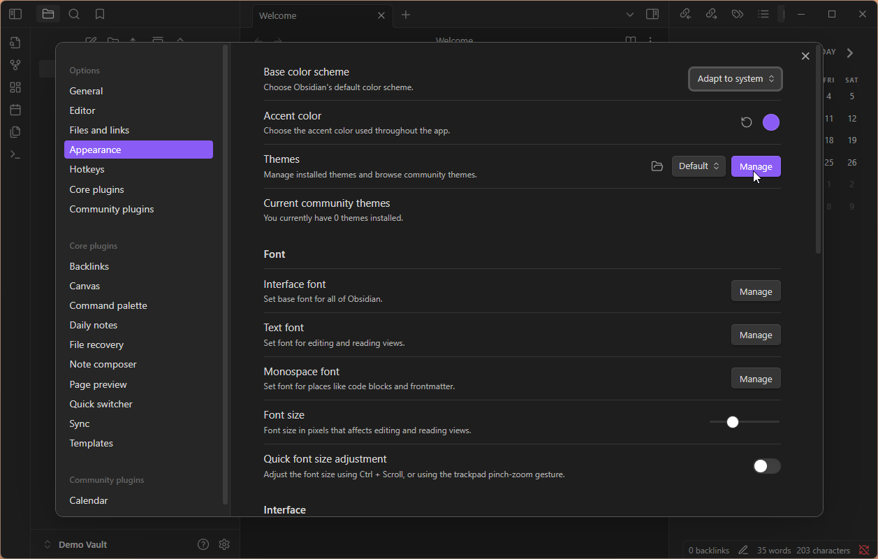 Theme button