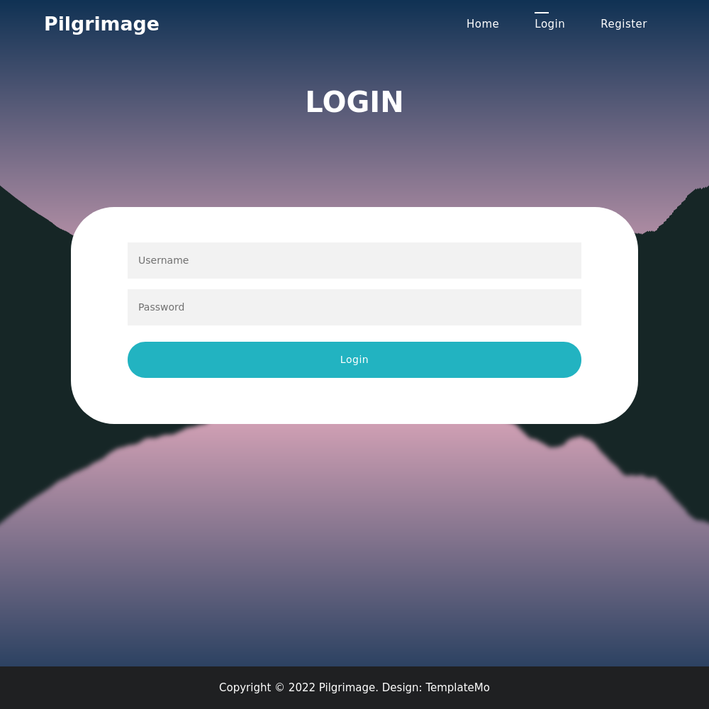 Login page