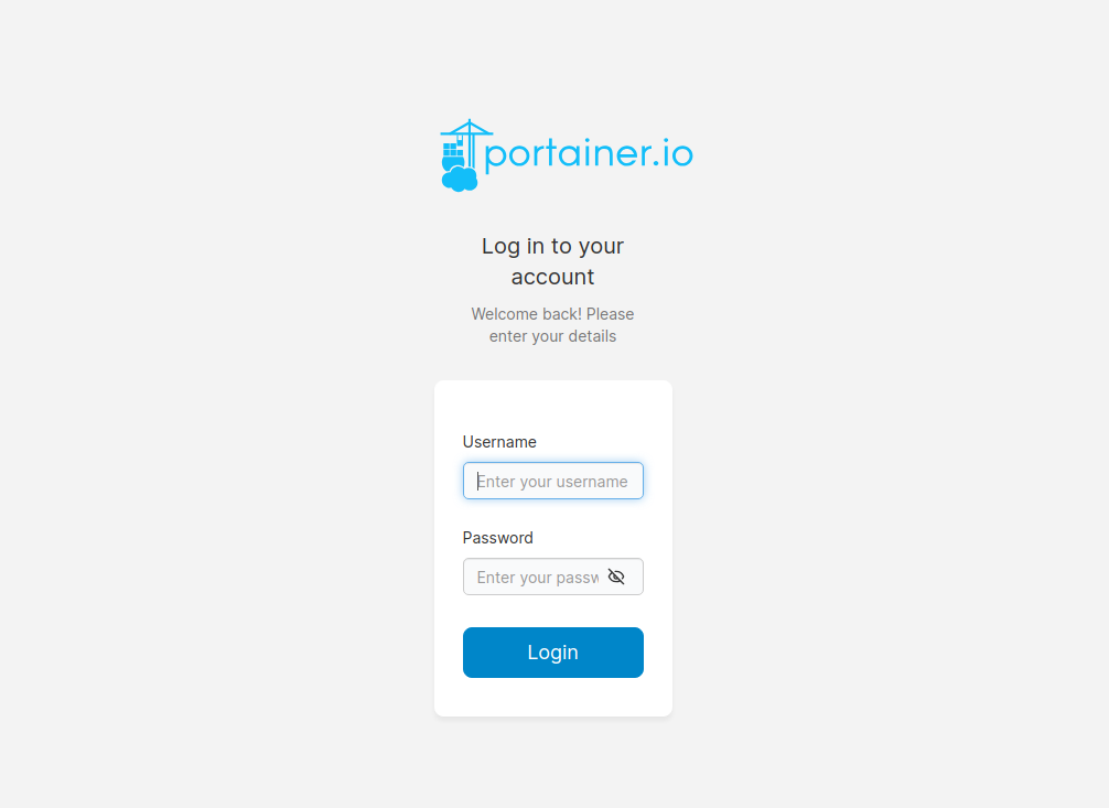 portainer login