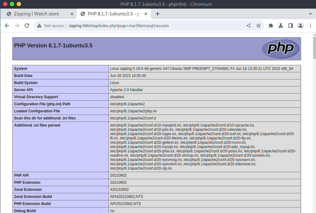 php info check